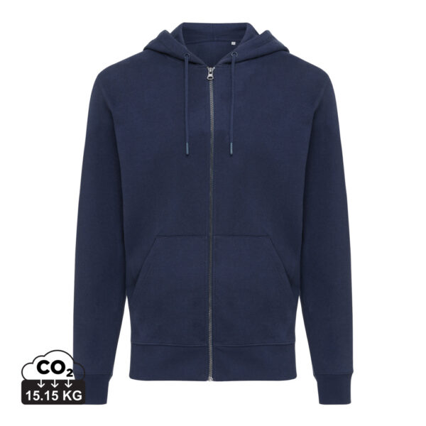 Iqoniq Abisko recycled cotton zip through hoodie - Navy