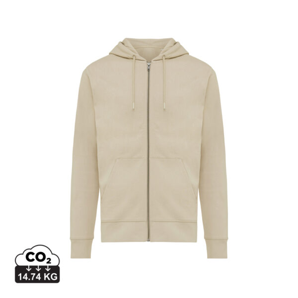 Iqoniq Abisko recycled cotton zip through hoodie - Desert