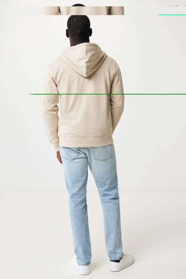 Iqoniq Abisko recycled cotton zip through hoodie - Desert