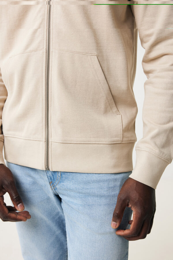 Iqoniq Abisko recycled cotton zip through hoodie - Desert