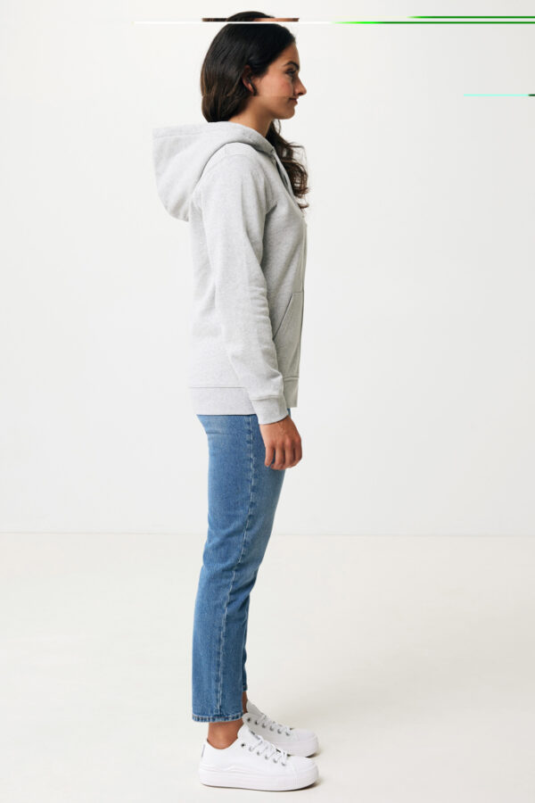 Iqoniq Abisko recycled cotton zip through hoodie - Heather Grey