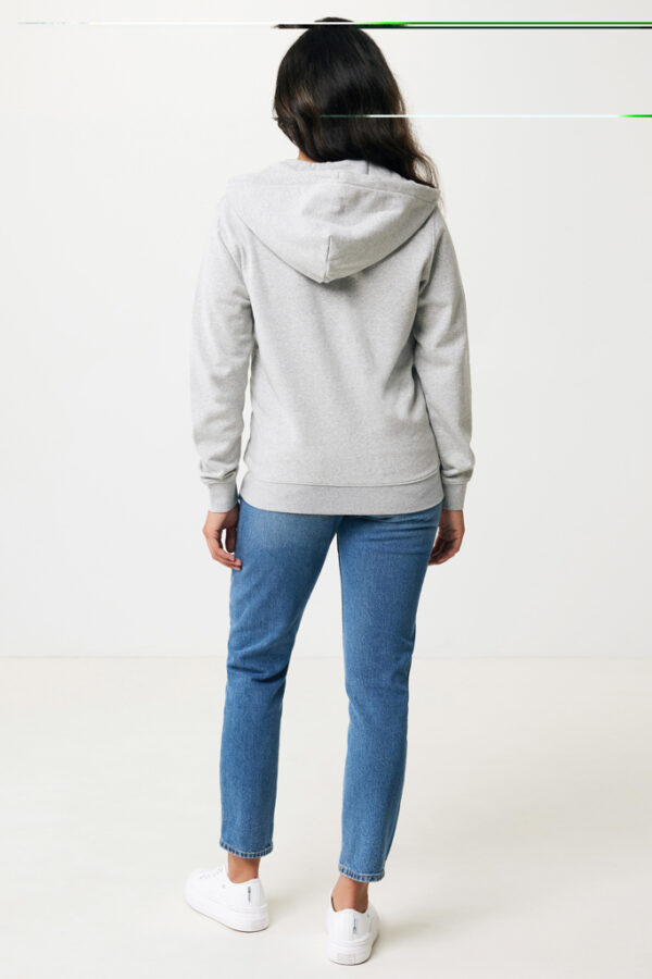 Iqoniq Abisko recycled cotton zip through hoodie - Heather Grey