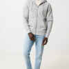 Iqoniq Abisko recycled cotton zip through hoodie - Heather Grey