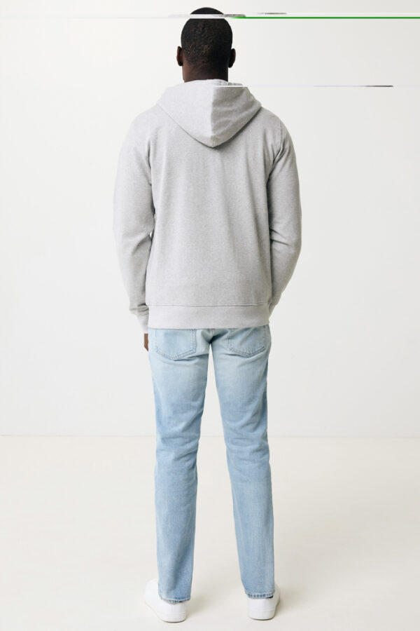 Iqoniq Abisko recycled cotton zip through hoodie - Heather Grey