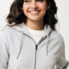 Iqoniq Abisko recycled cotton zip through hoodie - Heather Grey