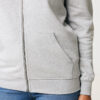 Iqoniq Abisko recycled cotton zip through hoodie - Heather Grey