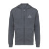 Iqoniq Abisko recycled cotton zip through hoodie - Heather Anthracite