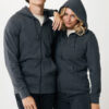 Iqoniq Abisko recycled cotton zip through hoodie - Heather Anthracite