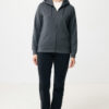 Iqoniq Abisko recycled cotton zip through hoodie - Heather Anthracite