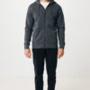 Iqoniq Abisko recycled cotton zip through hoodie - Heather Anthracite