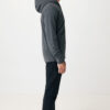 Iqoniq Abisko recycled cotton zip through hoodie - Heather Anthracite