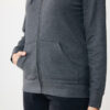 Iqoniq Abisko recycled cotton zip through hoodie - Heather Anthracite