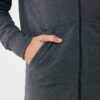 Iqoniq Abisko recycled cotton zip through hoodie - Heather Anthracite