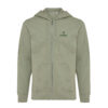 Iqoniq Abisko recycled cotton zip through hoodie - Heather Green