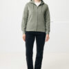 Iqoniq Abisko recycled cotton zip through hoodie - Heather Green