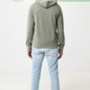 Iqoniq Abisko recycled cotton zip through hoodie - Heather Green