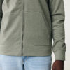 Iqoniq Abisko recycled cotton zip through hoodie - Heather Green