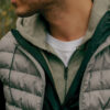 Iqoniq Abisko recycled cotton zip through hoodie - Heather Green