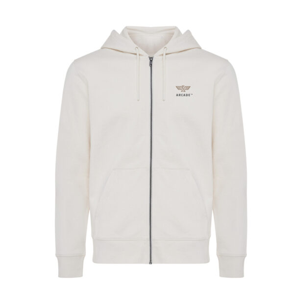 Iqoniq Abisko recycled cotton zip through hoodie - Natural Raw