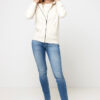 Iqoniq Abisko recycled cotton zip through hoodie - Natural Raw