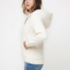 Iqoniq Abisko recycled cotton zip through hoodie - Natural Raw