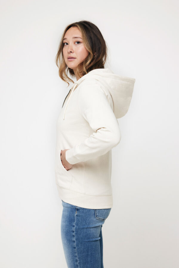 Iqoniq Abisko recycled cotton zip through hoodie - Natural Raw