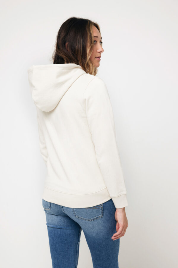 Iqoniq Abisko recycled cotton zip through hoodie - Natural Raw