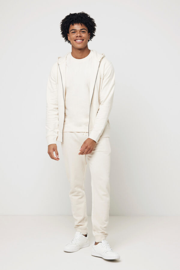 Iqoniq Abisko recycled cotton zip through hoodie - Natural Raw