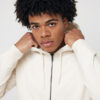 Iqoniq Abisko recycled cotton zip through hoodie - Natural Raw