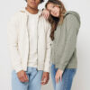 Iqoniq Abisko recycled cotton zip through hoodie - Natural Raw