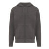 Iqoniq Abisko recycled cotton zip through hoodie - Anthracite