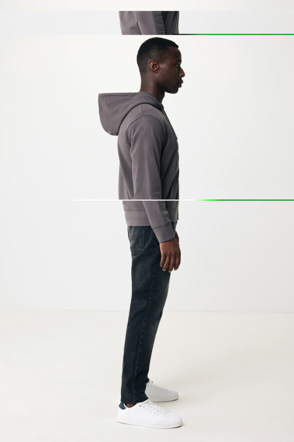 Iqoniq Abisko recycled cotton zip through hoodie - Anthracite