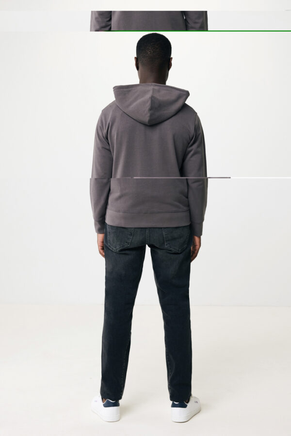 Iqoniq Abisko recycled cotton zip through hoodie - Anthracite