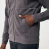 Iqoniq Abisko recycled cotton zip through hoodie - Anthracite