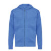 Iqoniq Abisko recycled cotton zip through hoodie - Heather Blue