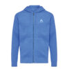 Iqoniq Abisko recycled cotton zip through hoodie - Heather Blue