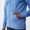 Iqoniq Abisko recycled cotton zip through hoodie - Heather Blue