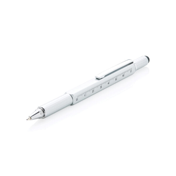 5-in-1 aluminium toolpen - Grey