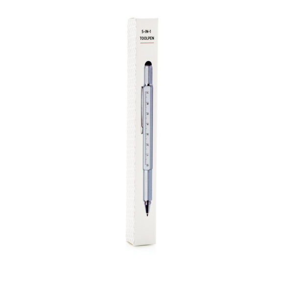 5-in-1 aluminium toolpen - Grey