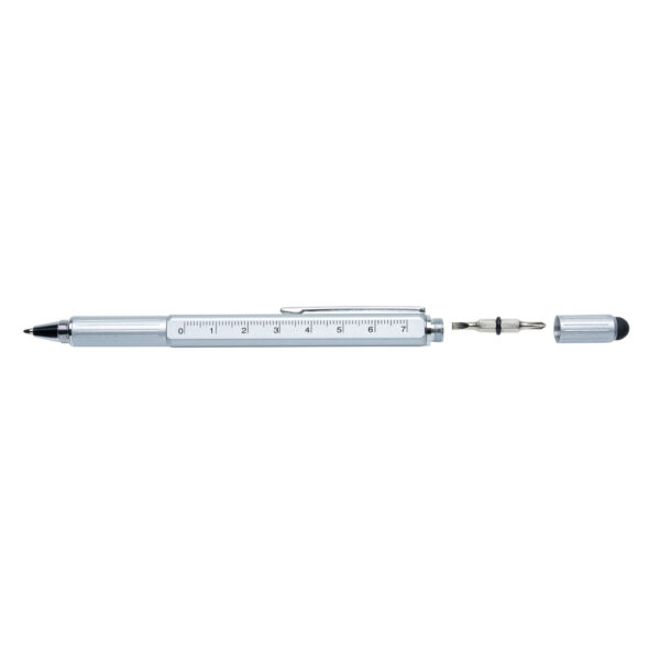 5-in-1 aluminium toolpen - Grey