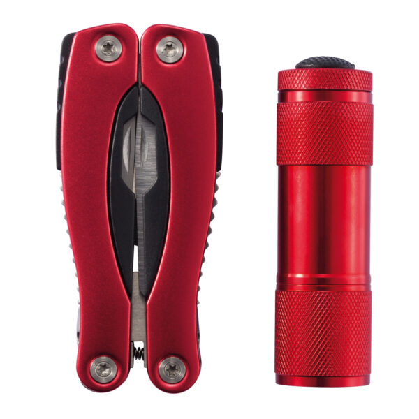 Multitool and torch set - Red