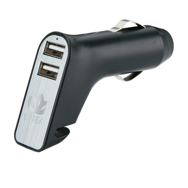 Dual port car charger with belt cutter and hammer - Chargers & Powerbanks