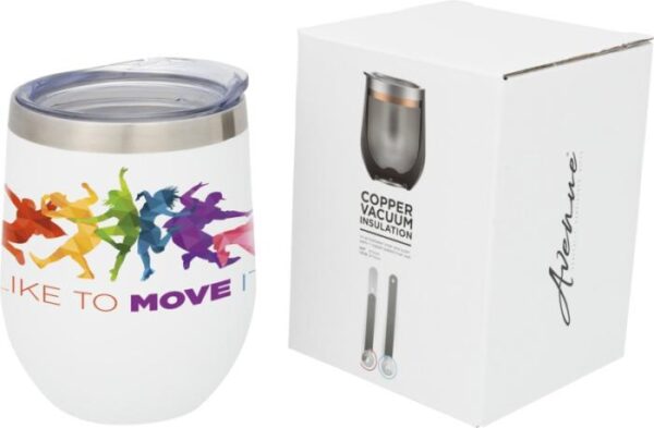 Corzo 350 ml Copper Vacuum Insulated Cup - Black Silver White  - Express Range, Thermal, Travel Cups