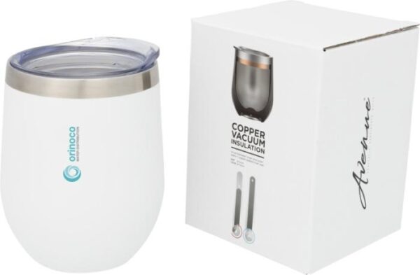 Corzo 350 ml Copper Vacuum Insulated Cup - Black Silver White  - Express Range, Thermal, Travel Cups