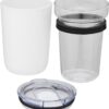 Glass Tumbler with Recycled Plastic Outer Wall - Heather Green Ice Blue Black Grey White  - Express Range, Travel Cups