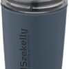 Glass Tumbler with Recycled Plastic Outer Wall - Heather Green Ice Blue Black Grey White  - Express Range, Travel Cups