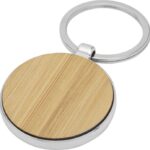 Bamboo Round Keychain