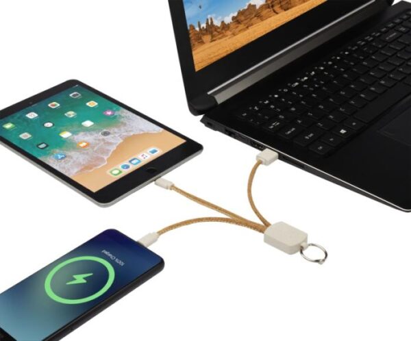 Wheat Straw & Cork 3-in-1 Charging Cable - Chargers & Powerbanks, Express Range, New products, Sustainable products