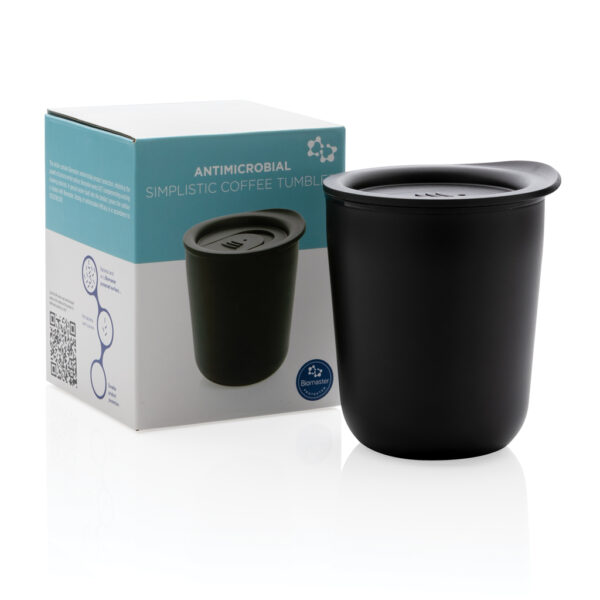 Simplistic antimicrobial coffee tumbler - Black