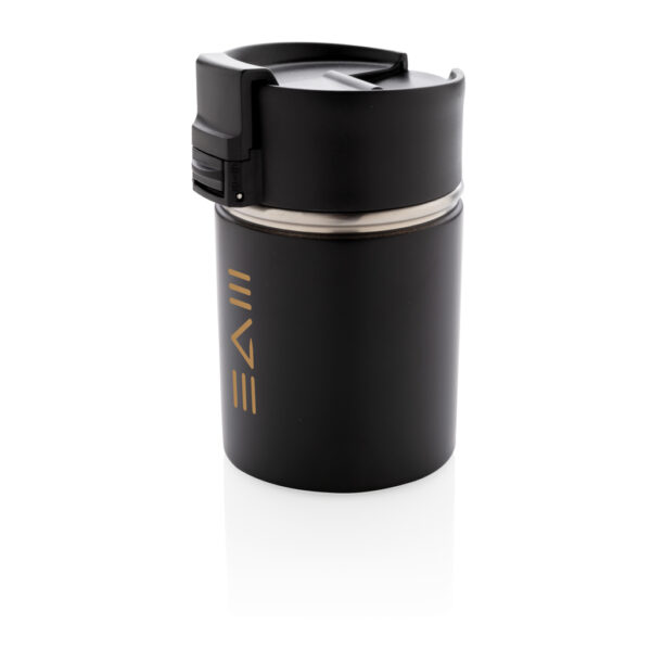 Bogota compact vacuum mug with ceramic coating - Black